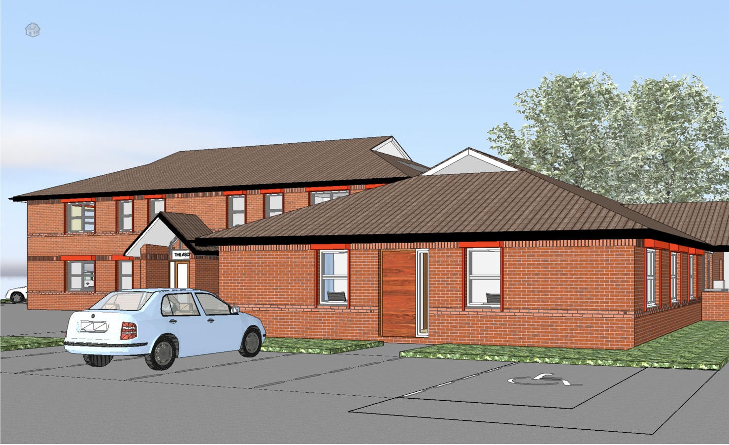 Medical centre - 'proposed' perspective, adding extra floor